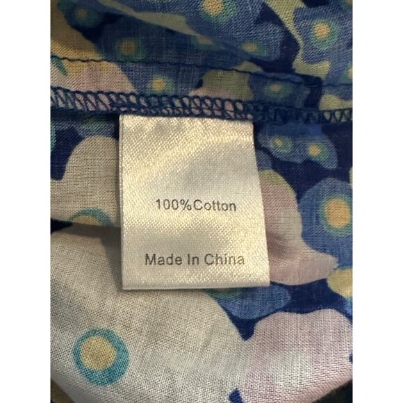 Tuckernuck Teagan Floral Popover Shirt 3/4 Sleeve Top Sz. XS - Picture 3 of 9